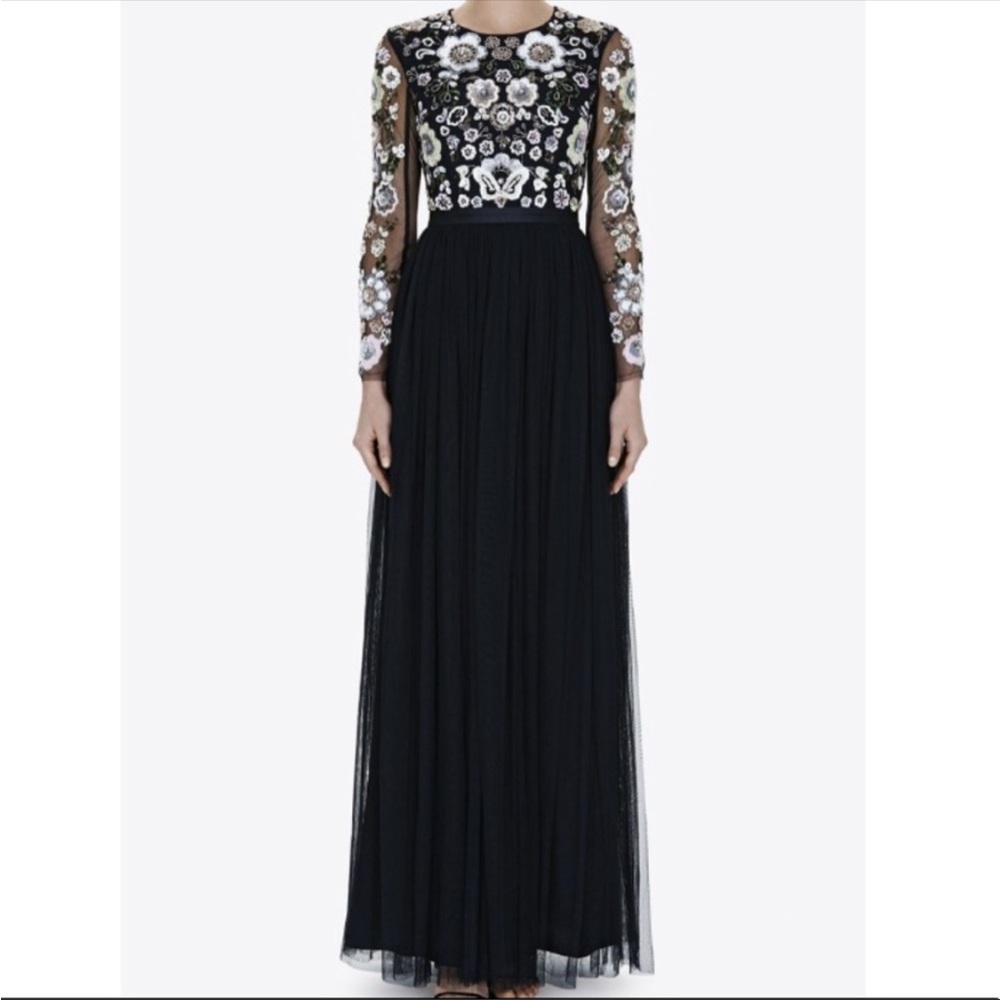 Needle & thread floral cluster gown sz 4